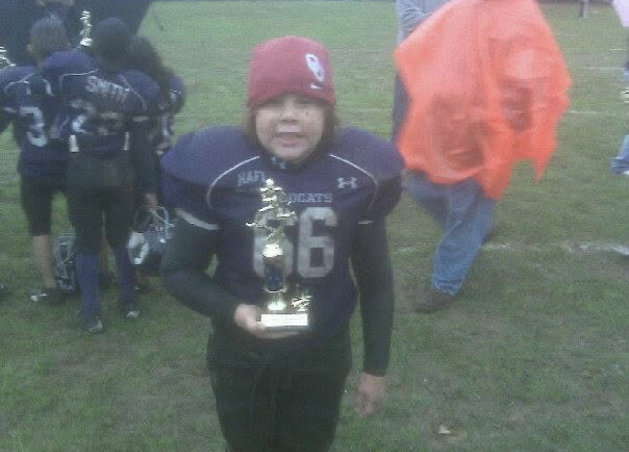 Photo of me playing football when I was younger